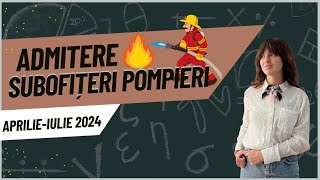 Admitere Subofiteri Pompieri AprilieIulie 2024 [upl. by Toll]