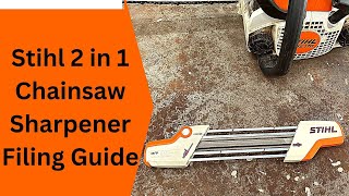 Stihl 2 in 1 Chainsaw Sharpener Filing Guide [upl. by Primrosa]