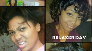 Relaxer Day amp Update  17 Weeks Post  Africas Best Relaxer System [upl. by Hocker]