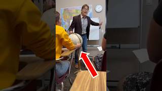 Teacher causes a scene on flat earth shorts [upl. by Enaasiali]