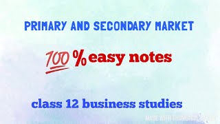 Primary and secondary market meaning and difference class 12  types of capital market [upl. by Ontine]