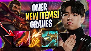 ONER TRIES GRAVES WITH NEW ITEMS  T1 Oner Plays Graves JUNGLE vs Lee Sin  Season 2024 [upl. by Irab]