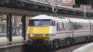 LNER Class 91 arrives at Leeds 26224 [upl. by Bradshaw920]