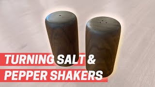 Easy Woodturning Project that Sells Walnut Salt and Pepper Shakers [upl. by Natehc]