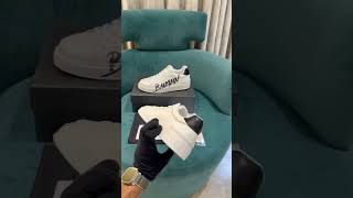 BALMAIN PARIS BCOURT GRAFFITI LOGO WHITE BLACK PREMIUM QUALITY SNEAKER [upl. by Chaing]