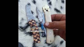 Pocket knives damascuschefknife damascussteel bbq knifelife edc reels fypシ゚viral yt shorts [upl. by Bolten]