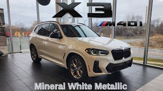 NEW ARRIVAL 2024 BMW X3 M40i Mineral White Metallic on Cognac Sensatec [upl. by Lambertson390]