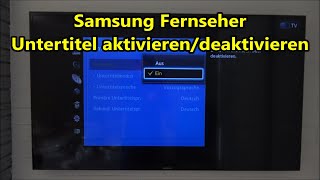 Samsung Smart TV Untertitel einschalten  ausschalten Samsung Fernseher Untertitel aktivieren [upl. by Plantagenet]