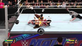 WWE 2K16 Main Event Nikki Bella vs Aj Lee [upl. by Hnahc]