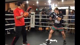 Tenshin Nasukawa 那須川天心 Open Workout for RIZIN14 vs Floyd Mayweather Jr  20181218 [upl. by Ody643]