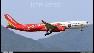 Airbus A330300 VietJet Air Sticker PETROLIMEX [upl. by Ellehcil]