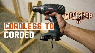 Cordless to corded drill conversion without torque loss [upl. by Nadine666]