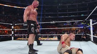 WWE Network Brock Lesnar repeatedly suplexes John Cena SummerSlam 2014 [upl. by Akered]