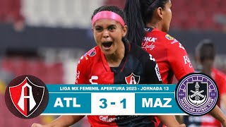 Atlas Femenil vs Mazatlan 31 Resumen Goles 2023 [upl. by Yadnus]