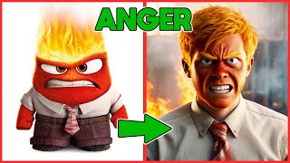 INSIDE OUT 2 Animation Movie Characters As IN REAL LIFE 🙆‍♂️🙆‍♀️  Sadneess Anger Disgust [upl. by Noirret]