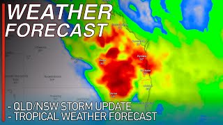 Dangerous Thunderstorms Lash Queensland and New South Wales Overnight and Storms Forecast Today [upl. by Foote]