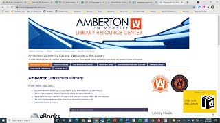 Using the Library at Amberton University [upl. by Aemat]