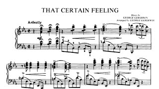 George Gershwin  That Certain Feeling Solo Piano [upl. by Walley]