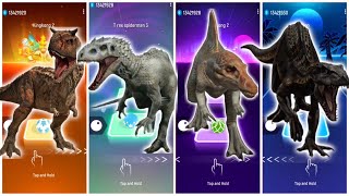 JurassicWorld Carnosaurus🆚The Indomus Rex🆚The Spinosaurus🆚The Indoraptor CoffinDance Song TilesHop [upl. by Nyleuqaj]