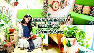 Small Balcony Makeover With Seating Setup in a Budget  Indian Balcony Garden [upl. by Aneekahs]