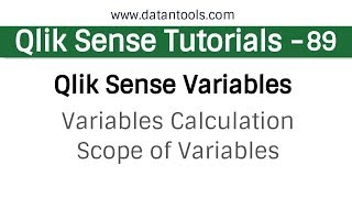 Qlik sense Tutorials  Qlik Sense Variables  Variables Calculation Scope of Variables [upl. by Astrix]