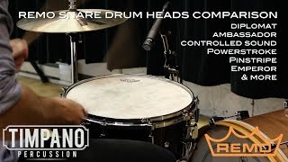 ULTIMATE Remo Snare Drum Heads Comparison  Timpano Percussion [upl. by Wayne351]