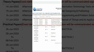 NIELIT o level exam date sheet January 2023 nielitolevel examdate datesheet olevel [upl. by Anivle]