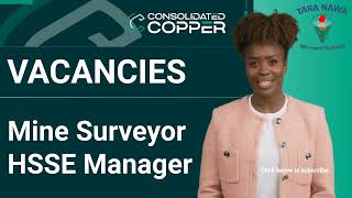 ⛏️🧷Vacancies Ongopolo Mining Limited Mine Surveyor HSSE Manager Closing Date 31 May 2024 [upl. by Sirromad]