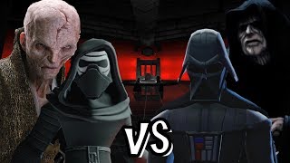 Supreme Leader Snoke  Kylo Ren vs Darth Vader  Emperor Palpatine [upl. by Sheya814]