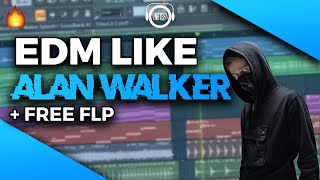 How To Make EDM Like Alan Walker FREE FLP [upl. by Salvidor]