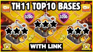 🏆 TOP 10 WORLD BEST TH11 WarFarm Base With Link  Th11 Cwl Base With Link  Th11 Best Base  2024 [upl. by Acisey]