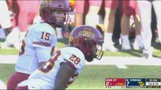 2019  Iowa State vs West Virginia  Breece Hall 3 TDs  10122019 [upl. by Neerehs]