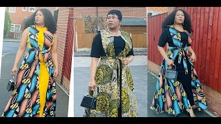 How To Cut And Sew A Pinafore Flare Dress Circle dress [upl. by Warfeld]