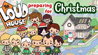 The LOUD HOUSE Christmas Holiday Snow Home Big Family House TOCA BOCA House Ideas  Toca Life World [upl. by Drew]