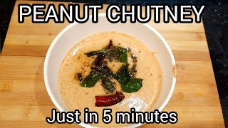 Peanut chutney just in 5 minutes  groundnut chutney [upl. by Omrellug181]