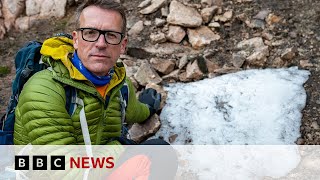 UKs longlasting snow patch melts away  BBC News [upl. by Nahoj]