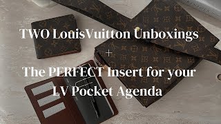 TWO Louis Vuitton Unboxings  The Perfect Insert coming for the Louis Vuitton Pocket Agenda [upl. by Lipps]