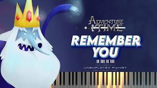 Remember You  Adventure Time Piano tutorial and Karaoke [upl. by Crean]