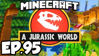 Jurassic World Minecraft Modded Survival Ep95  STARTING DINOSAURS MUSEUM Dinosaurs Modpack [upl. by Eissolf]