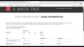 Angel Tree Registration Instructions 2024  English [upl. by Marola869]