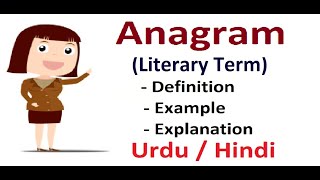 What is Anagram Literary Device Explain in Hindi  Urdu [upl. by Noemys]