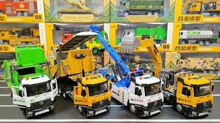 Diecast Truck Vehicles of Garbage Truck Dump Truck Tow Truck Excavator [upl. by Eleph]