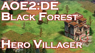 AOE2DE 3v3 Black Forest  Sneaky Hero Villager [upl. by Elenaj]