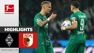 Augsburg Turns Match In 4 Minutes  Borussia Mgladbach  Augsburg 12  Highlights  Bundesliga [upl. by Uahc997]