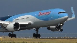 Thomson 757 767 737 Landing at Larnaca  Close views  Plane Spotting Inside Larnaca Intl [upl. by Stannwood744]