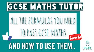 All the GCSE Maths Formulas and How to use Them  Higher amp Foundation  Edexcel AQA OCR WJEC [upl. by Nitsruk]