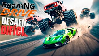 Fugindo de Monster Trucks descendo o morro a 350kmh no Beamng Drive [upl. by Jamille667]