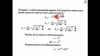 DAMPED FREE VIBRATION WITH VISCOUS DAMPING [upl. by Sapers347]