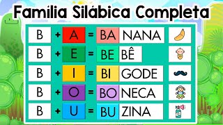 Família Silábica Completa  Sílabas e Palavras  Sílabas para crianças  Alfabeto Infantil [upl. by Eustashe]