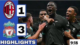 AC Milan vs Liverpool 13 Extended HIGHLIGHTS  UEFA Champions League 👉 efootball game play 2024 [upl. by Asert]